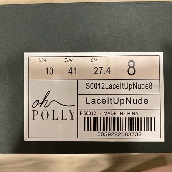 Oh Polly “Lace it up” Strappy lace up heel - Nude - Picture 6 of 9